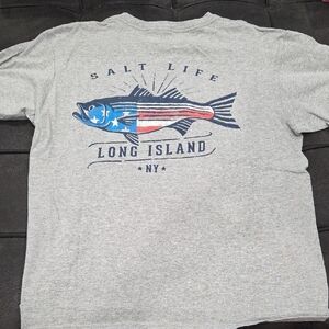 Salt Life Gray Long Island Graphic Tee